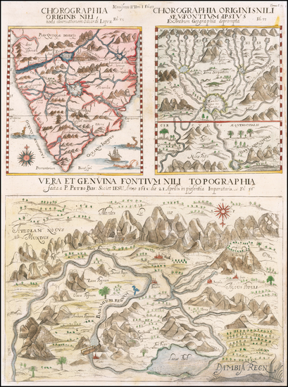 98-Africa, Egypt, North Africa, South Africa, East Africa and West Africa Map By Athanasius Kirche