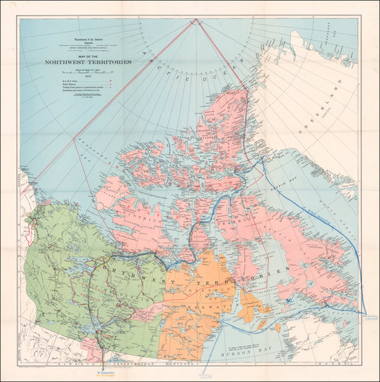 42-Canada and Western Canada Map By Canadian Department of the Interior