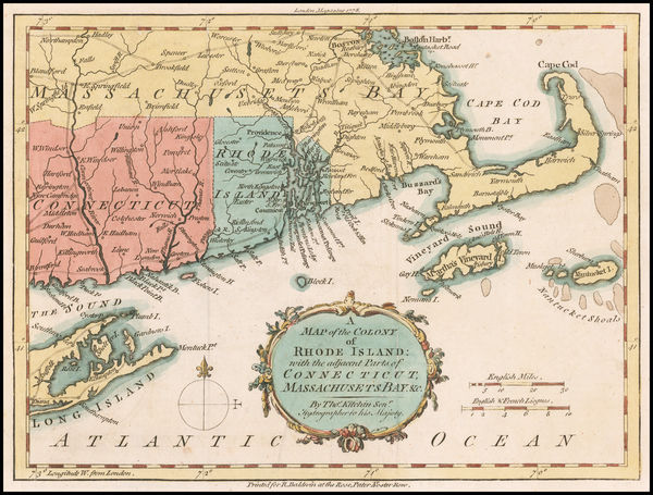 86-New England, Connecticut, Massachusetts and Rhode Island Map By Political Magazine