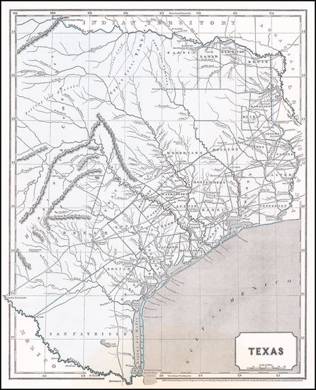 92-Texas Map By Sidney Morse  &  Samuel Breese