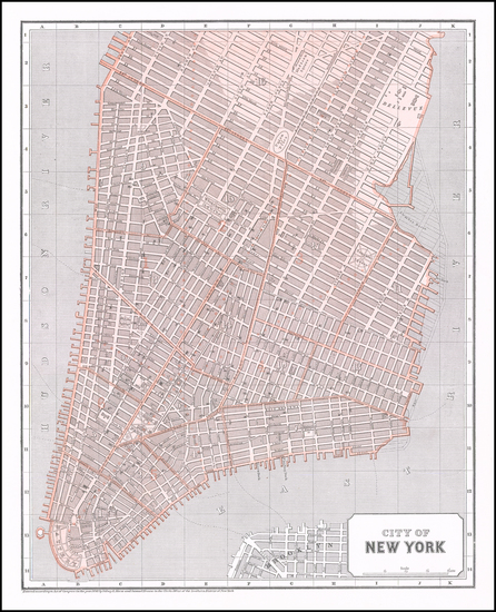 45-New York City Map By Sidney Morse  &  Samuel Breese