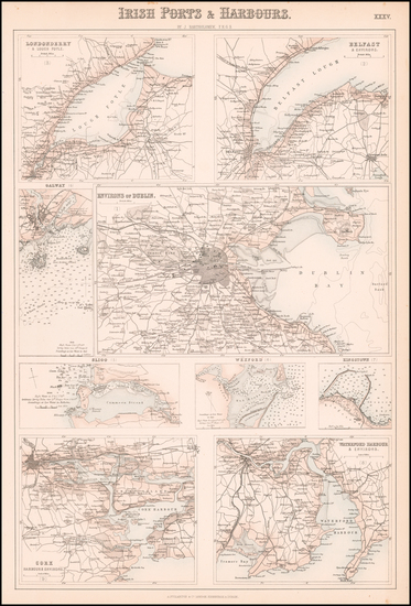 38-Scotland Map By Archibald Fullarton & Co.