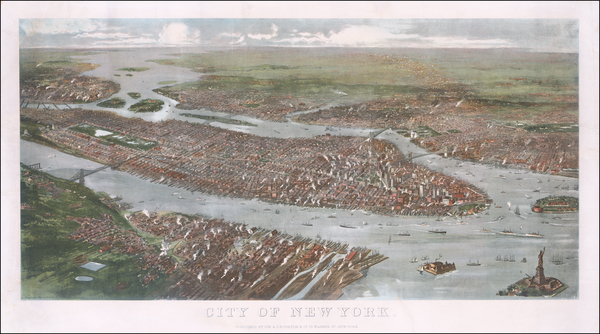 97-New York City Map By G.W.  & C.B. Colton
