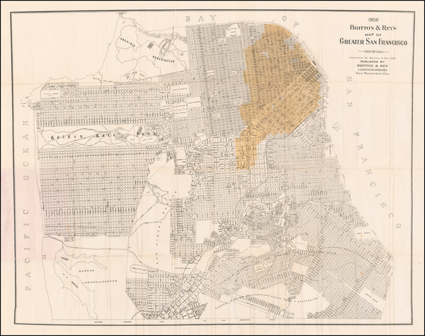 67-San Francisco & Bay Area Map By Britton & Rey