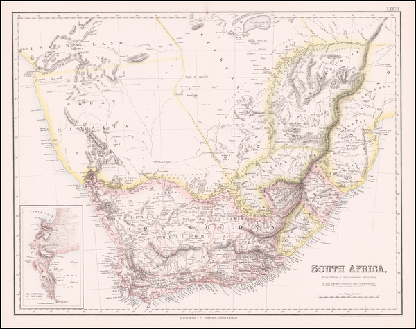 25-South Africa Map By Archibald Fullarton & Co.