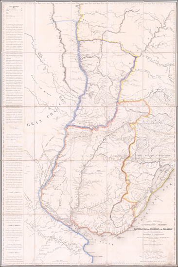 63-Argentina, Paraguay & Bolivia and Uruguay Map By Jose Maria Cabrer