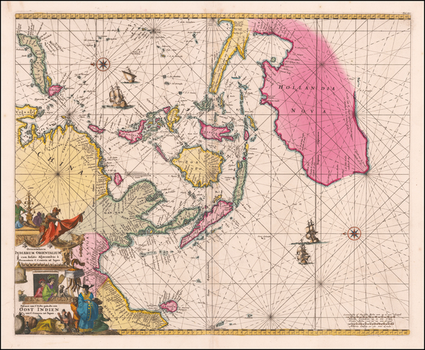 30-Indian Ocean, China, Southeast Asia, Philippines, Indonesia, Pacific and Australia Map By Frede