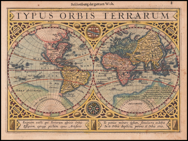 81-World Map By Henricus Hondius / Jan Jansson