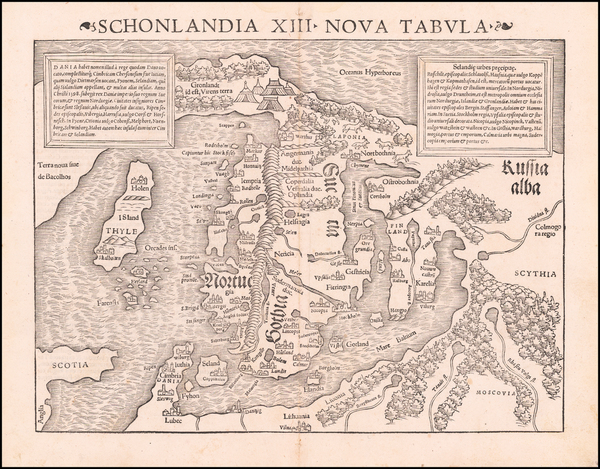 35-Atlantic Ocean, Baltic Countries, Scandinavia, Iceland and Canada Map By Sebastian Munster