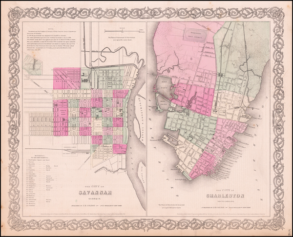 75-Georgia and South Carolina Map By Joseph Hutchins Colton