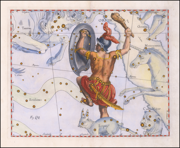 58-Celestial Maps Map By Johannes Hevelius