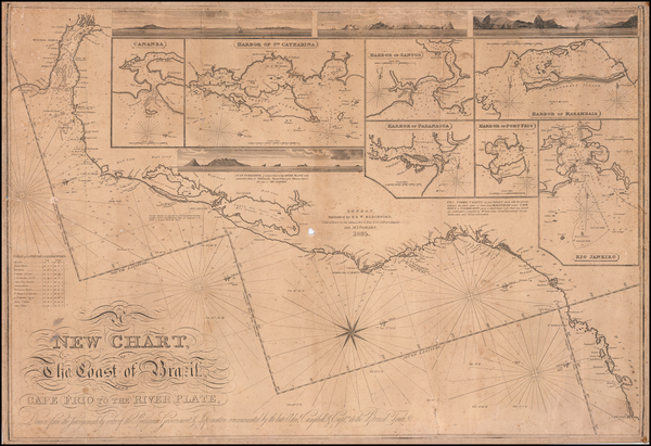 40-South America and Brazil Map By Blachford & Co.