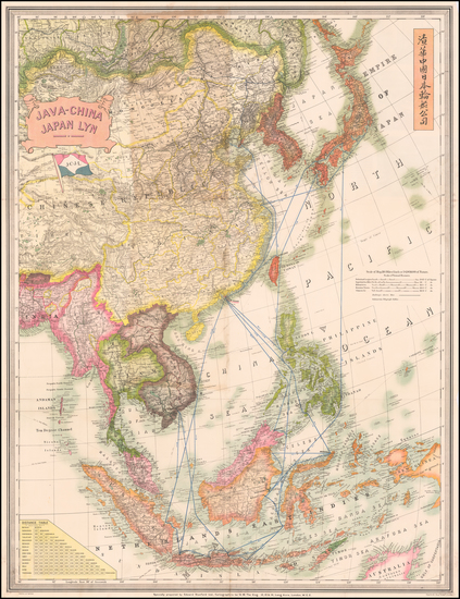 65-China, Japan, Korea, Southeast Asia, Philippines, Indonesia and Thailand, Cambodia, Vietnam Map