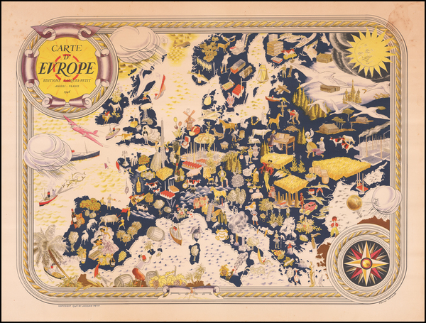 1-Europe and Pictorial Maps Map By Pierre Herault