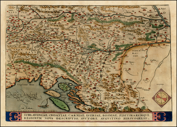 31-Balkans Map By Abraham Ortelius