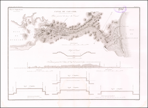 83-Massachusetts Map By Guillaume-Tell Poussin