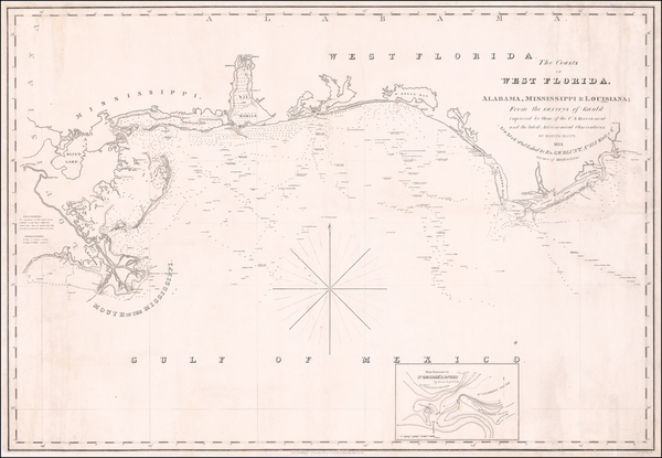 64-Florida, South, Louisiana and Alabama Map By E & GW Blunt