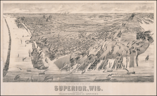 46-Wisconsin Map By American Publishing Co.