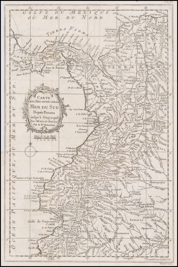 35-Central America, Colombia and Peru & Ecuador Map By Alexander Robertson