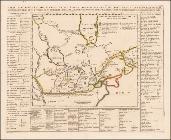 73-Midwest, Plains and Canada Map By Henri Chatelain