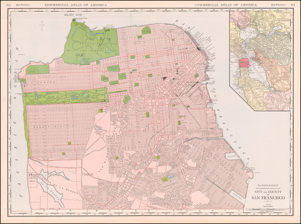 68-San Francisco & Bay Area Map By William Rand  &  Andrew McNally