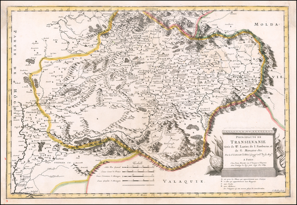 96-Romania Map By Nicolas Sanson