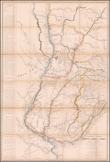 56-Argentina, Paraguay & Bolivia and Uruguay Map By Jose Maria Cabrer