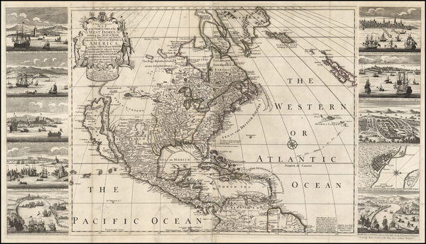 1-United States, North America and California as an Island Map By Henry Overton