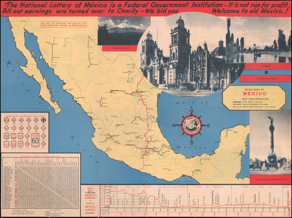 75-Mexico Map By Loteria Nacional