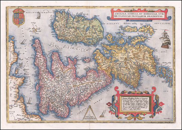 69-British Isles Map By Abraham Ortelius