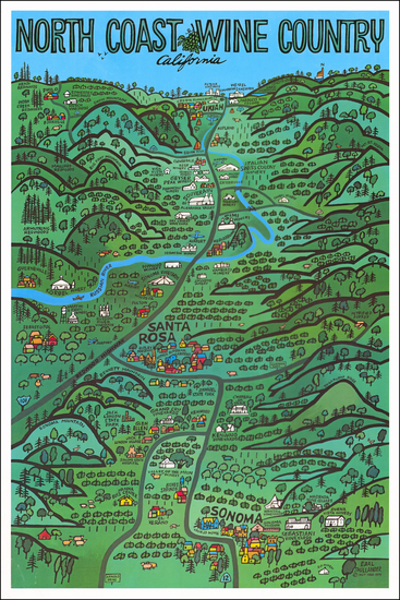 7-Pictorial Maps and California Map By Earl Thollander