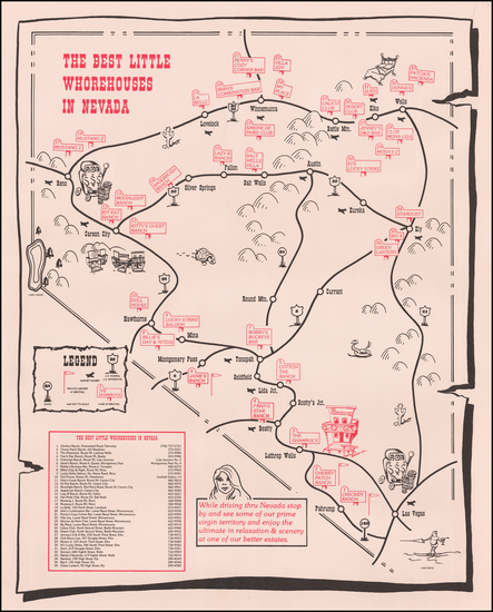 58-Nevada and Pictorial Maps Map By Anonymous