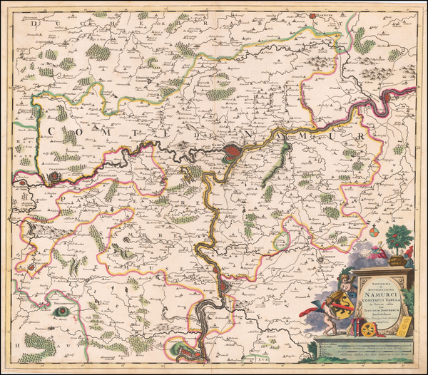 71-Belgium Map By Justus Danckerts