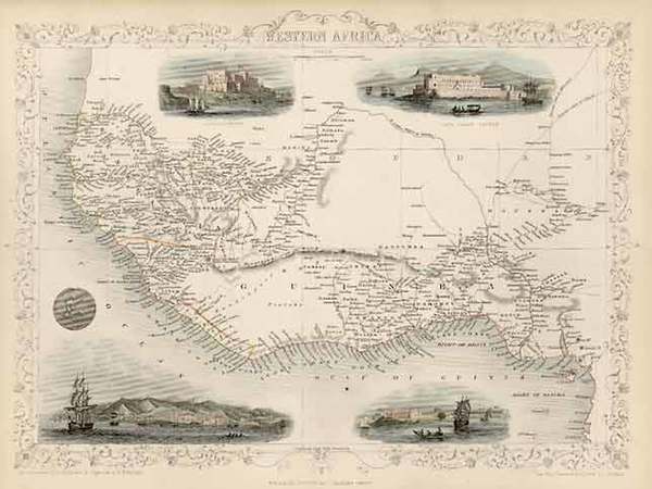 13-Africa and West Africa Map By John Tallis