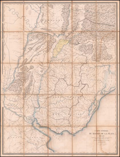 45-Argentina, Brazil, Paraguay & Bolivia and Uruguay Map By Grégoire Gaspard Fél