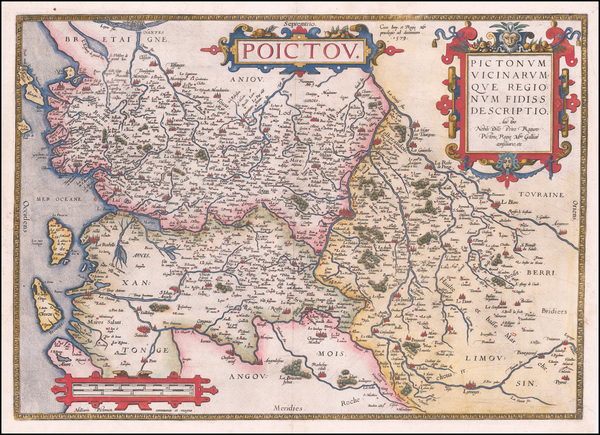 67-France Map By Abraham Ortelius