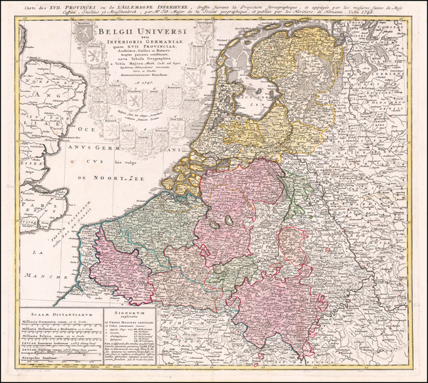 61-Netherlands Map By Homann Heirs