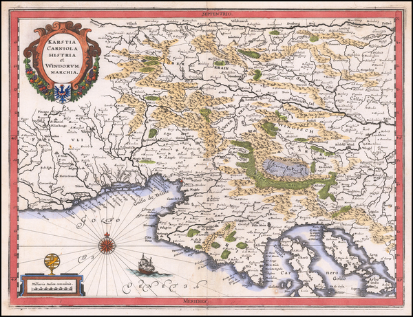 0-Balkans and Italy Map By Matthaeus Merian