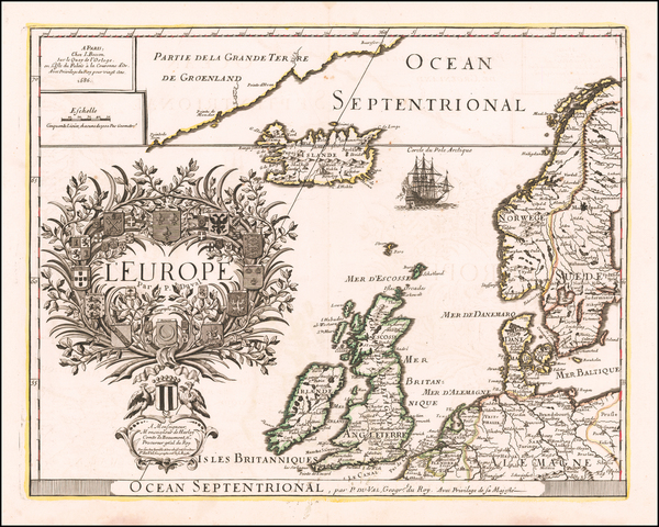 73-British Isles and Iceland Map By Pierre Du Val