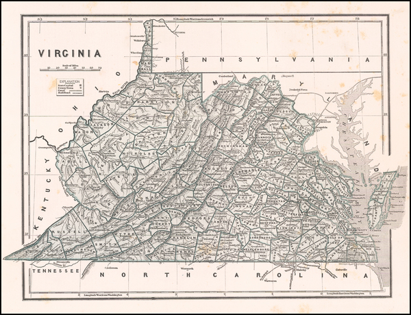 98-Virginia Map By Sidney Morse  &  Samuel Breese