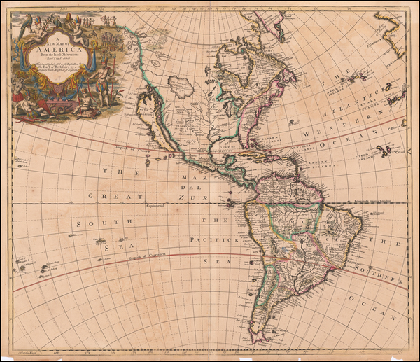 37-California as an Island and America Map By John Senex