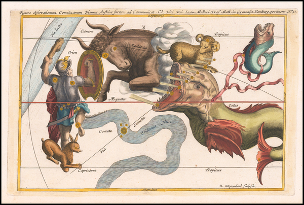 27-Celestial Maps Map By Stanislaus Lubieniecki