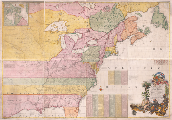 99-New England, Mid-Atlantic, South, Southeast, Texas, Midwest, Plains and North America Map By Jo