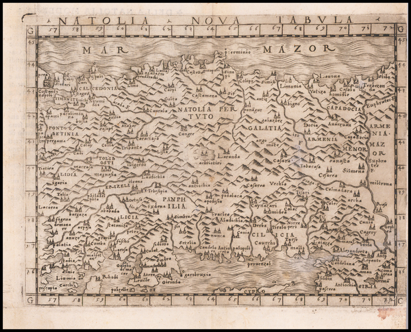 28-Turkey and Turkey & Asia Minor Map By Giacomo Gastaldi