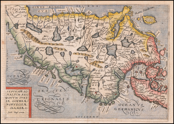 26-Scandinavia, Sweden and Norway Map By Janus Bussemacher