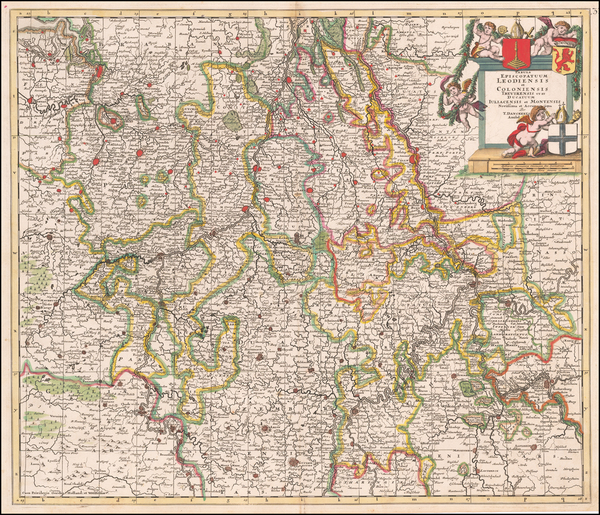 32-Belgium and Mitteldeutschland Map By Theodorus I Danckerts