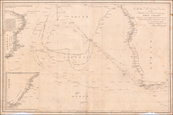 2-Atlantic Ocean Map By James Horsburgh