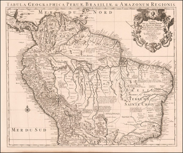 13-Colombia, Brazil, Guianas & Suriname, Peru & Ecuador and Venezuela Map By Covens & 