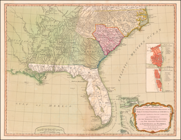 90-Florida, South and Southeast Map By Richard Holmes Laurie  &  James Whittle