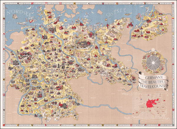 63-Pictorial Maps and Germany Map By Riemer